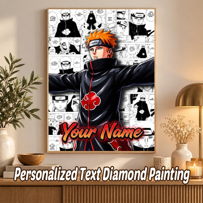 Pain Naruto Custom Name Diamond Painting Personalized 5D Full Drill DIY Diamond Art Home Decor