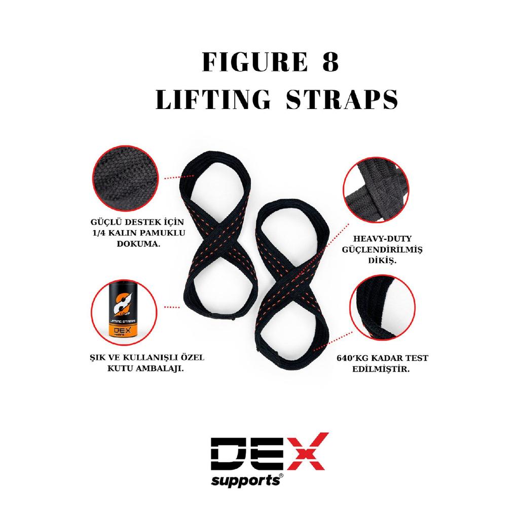 8 Loop Lifting Straps, Weightlifting Straps, Straps 2 Pack