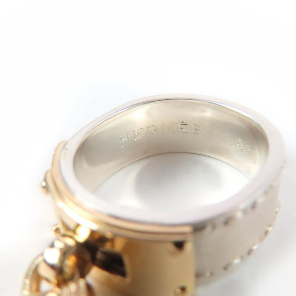 Excellent HERMES Ring Kelly Ring Silver 925 Women Used