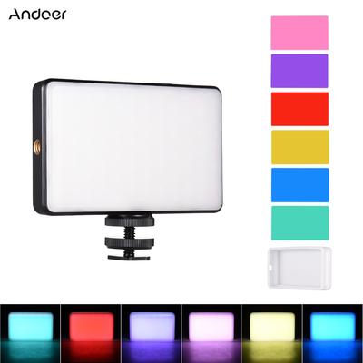 Andoer ST120 lampe vidéo de poche LED lumière de remplissage Rechargeable 2500K-9000K température bicolore