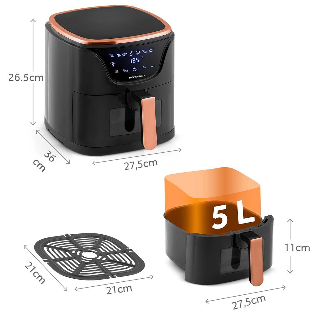Air Fryer Bd-652 Black And Gold