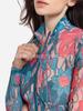 Women's Russian Printed Sexy Long-Sleeve One-Piece Surf Swimsuit with Ozon Briefs