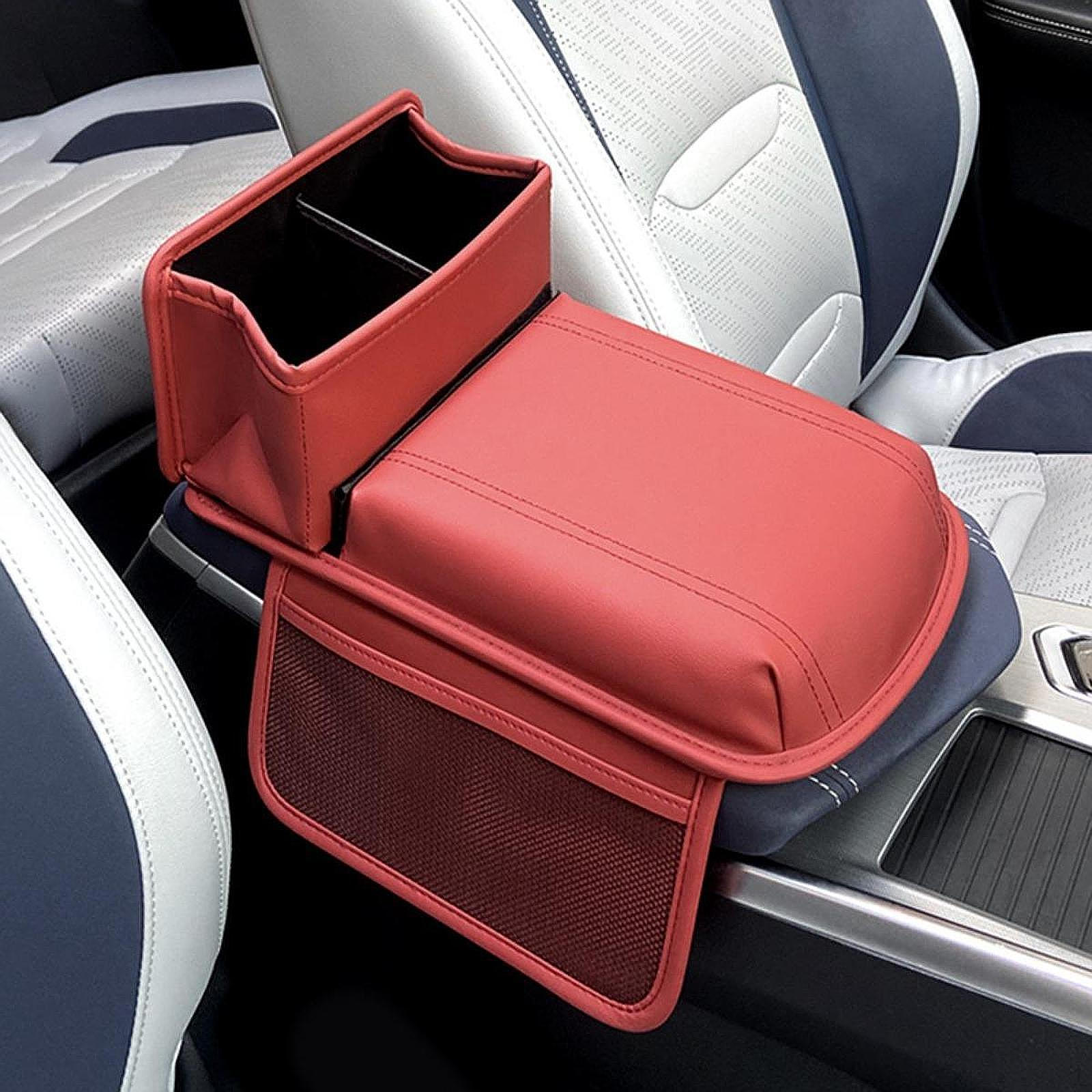 

Крышка центральной консоли автомобиля Подлокотник Подушка Удобная защита Простая установка Автоматический подлокотник красный