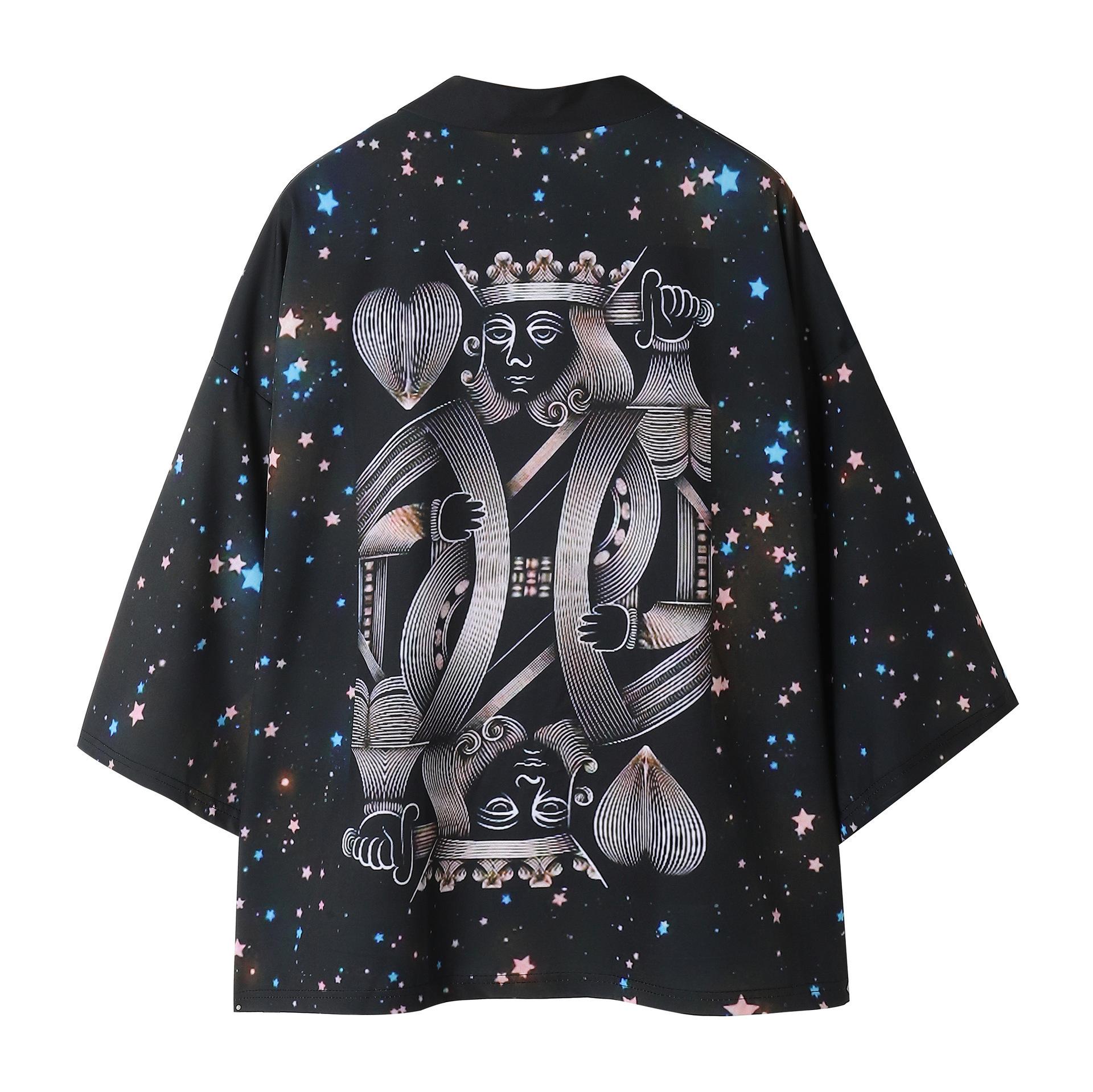 

Японское кимоно в стиле ретро с принтом журавля, тонкое пальто, костюм хаори ханьфу, мужской летний костюм в китайском стиле, новый костюм Тан, даосский халат 5XL