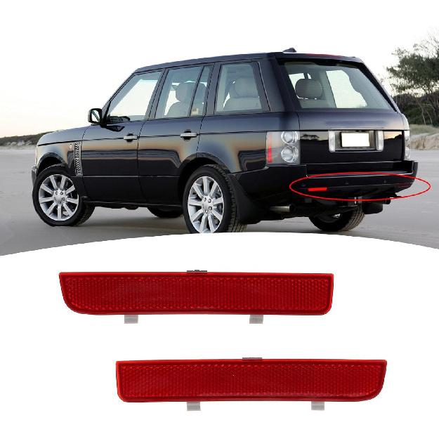 Left and Right Rear Bumper Red Reflector, 1 Pair Rear Bumper Reflector Lr006348 Tail Bumper Marker Reflector Fits For Range Rover 2002–2012, For