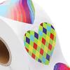 500 Pcs Heart Stickers Roll Labels Multicolored Shaped for Valentine's Day
