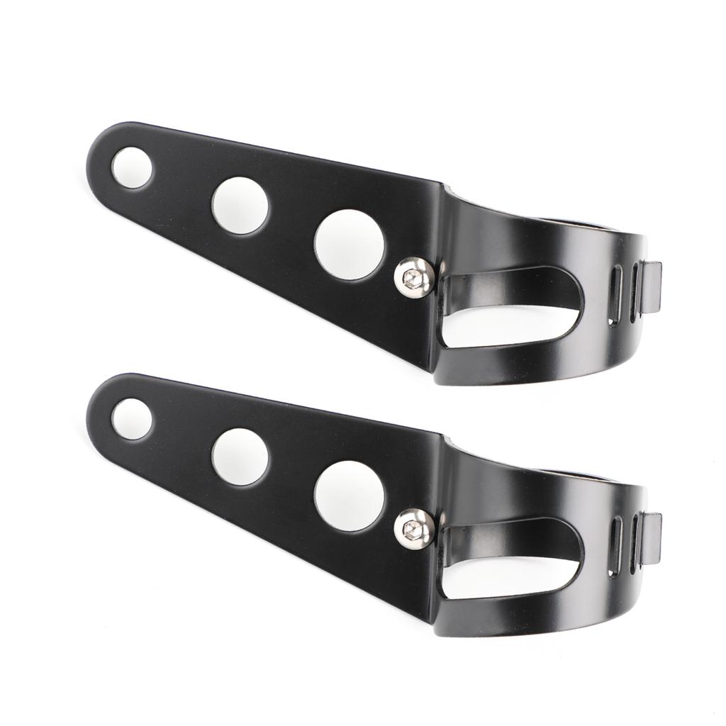 43mm-50mm Fork Black Headlight Mount Bracket Motorcycle Head Lamp Holder Adapter