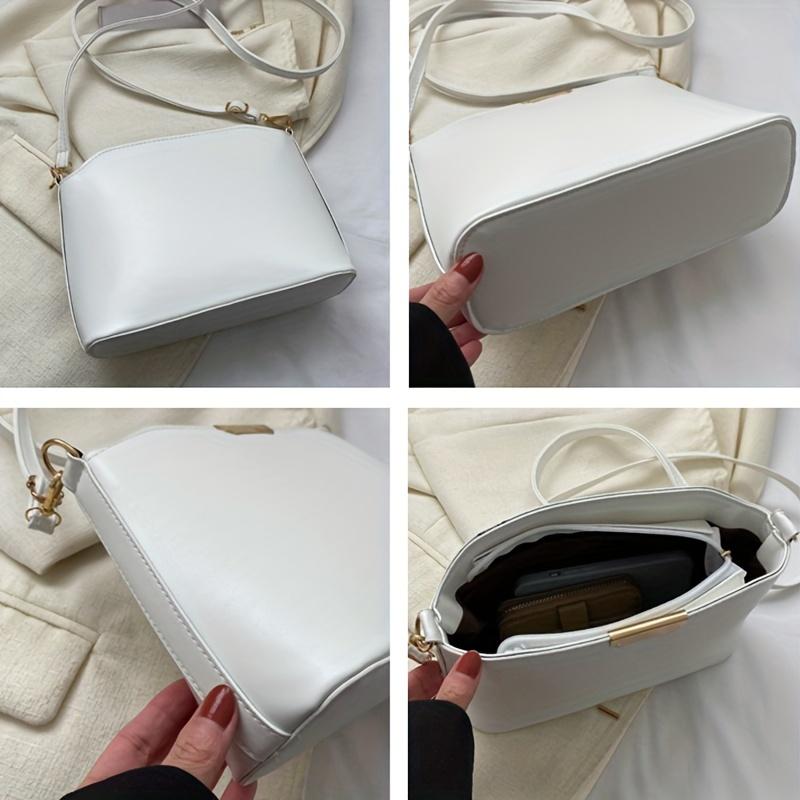 Fashion Crossbody Tote Bag Simple Vegan Shoulder Bag Women'S Casual Handbag For Commute
