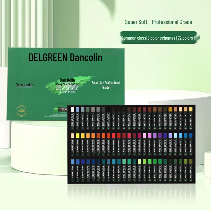Dan Ke Lin Third Gen Super Soft 36-Color Oil Pastel Set - Advanced Gray White Oil-Based Crayons