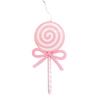 Christmas Candy Lollipop Ornament With Bow For Tree Hanging Indoor And Outdoor Plastic Pendant Holiday Decoration