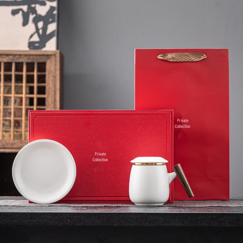 Chaxun Ceramic Water Cup & Fruit Plate Gift Set