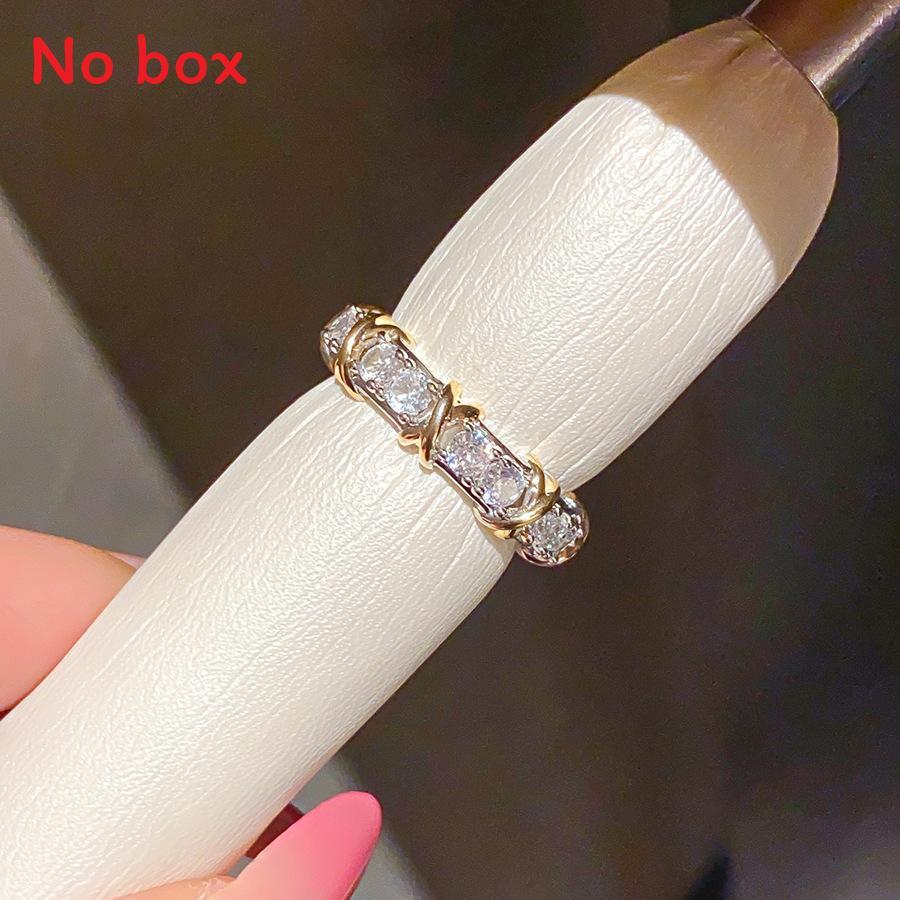 Geometric Silver Zircon Square Ring For Women Fashion Jewelry Accessory