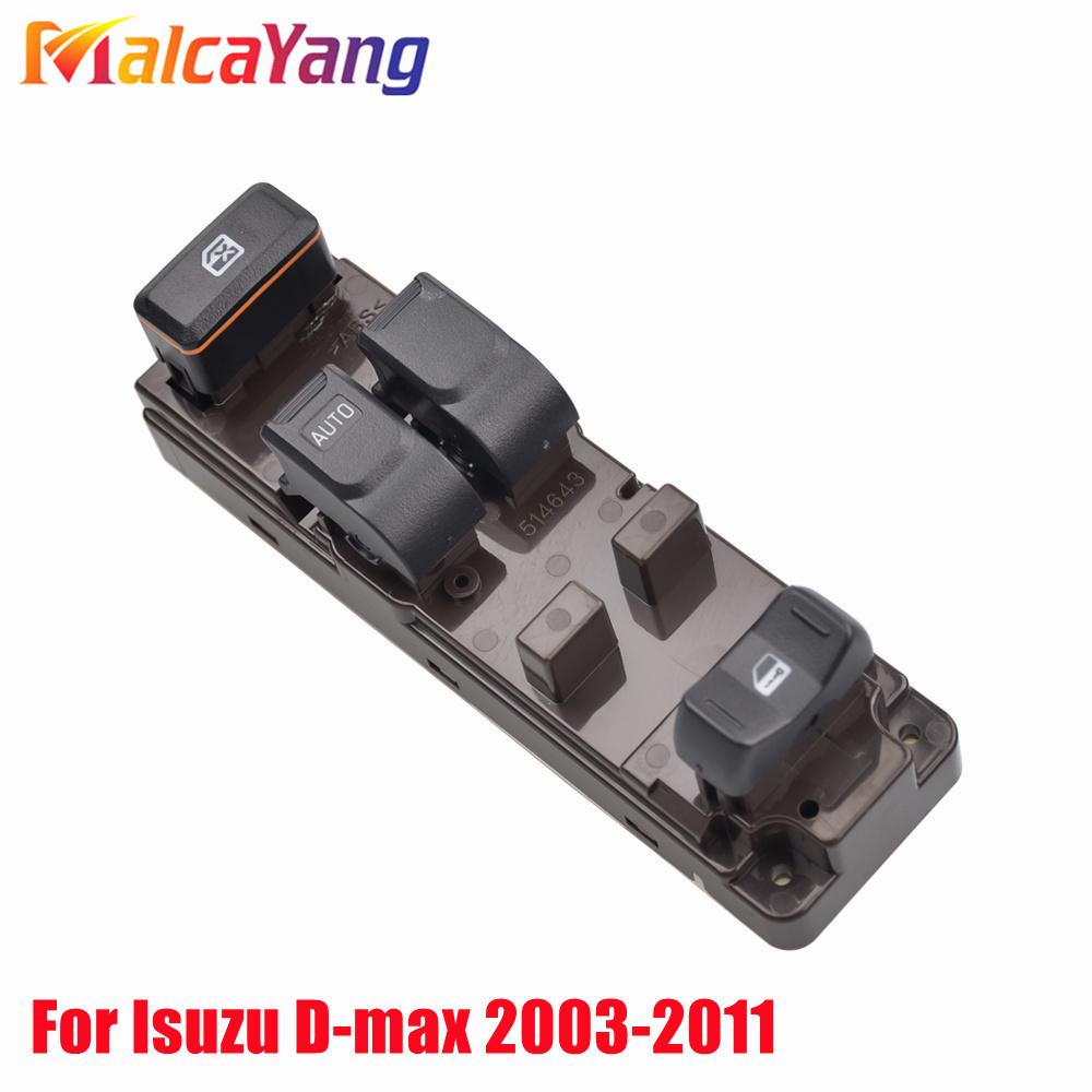 Master Power Window Switch 897400382D For Isuzu D-max 2003 2004 2005 2006 2007 2008 2009 2010 2011 LHD 2 Door