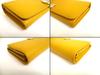 Authentic BVLGARI Yellow Leather Logo Clip Gold H/W Flap Long Wallet #b025  Open box