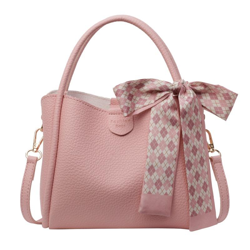 Hand carry commuter bag women's new texture simple trend shoulder bag bucket bag
