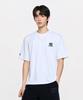 T-shirt Basique Emelbi Street Manches Courtes Oversize Lettre Arrière Ny (blanc)