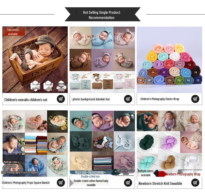 Winter Baby Long Tail Pom Pom Hat - Photography & Christmas Props for Children