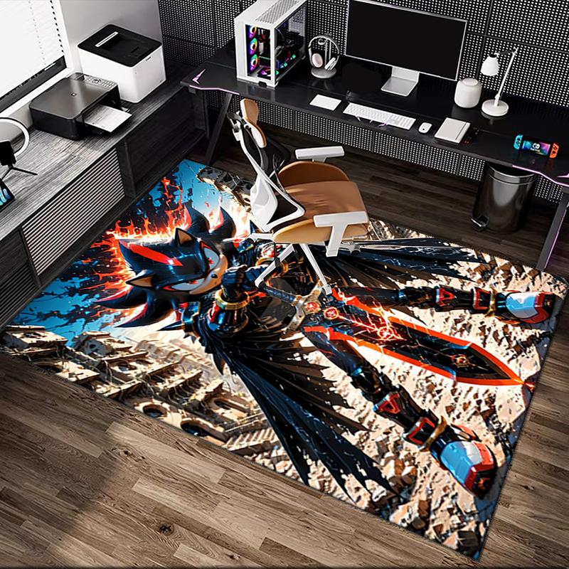[SONIC Printed Carpet] Non-slip Office Rug, Cozy Area Carprt for Living Room Use, Soft Home Sofa Chair Mat