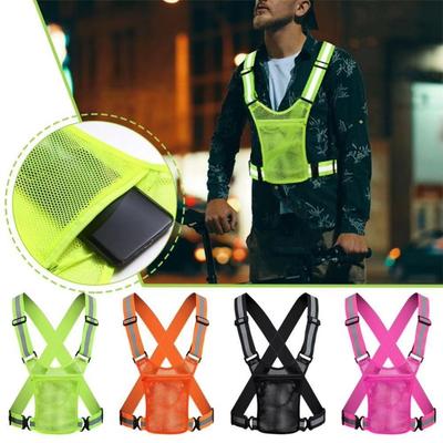 Fahrradweste mit Handytasche, reflektierend, elastisch, Motorradweste, Fahrrad