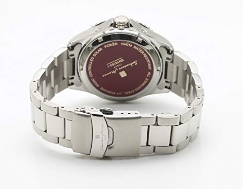 Salvatore Marra Men's Solar-Powered Radio-Controlled Watch, Business Style, Popular Brand, Waterproof, Gift, Blue, with Cloth, SSBL [Parallel Import]