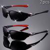 2pcs Retro style men's and women's fashionable full frame glasses with lightweight design suitable for daily leisure