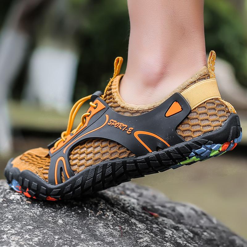 Men's Quick-Dry Breathable Aqua Shoes Men Women Couples Outdoor Beach Five Finger Swimming Hiking Wading Upstream Sneakers