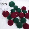 12Pcs Christmas Balls Decorations Shatterproof Velvet Ball Pendant Flocked Christmas Tree Hanging Ball Ornaments for Home Wedding Supplies