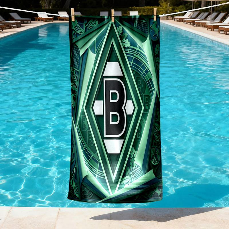 Borussia Mönchengladbach Baskılı Plaj Havlusu Tasarımı, Yumuşak, Hafif. Ev Banyo, Spa, Havuz, Yoga, Sörf, Kamp, Aile, Arkadaş İçin Hediye