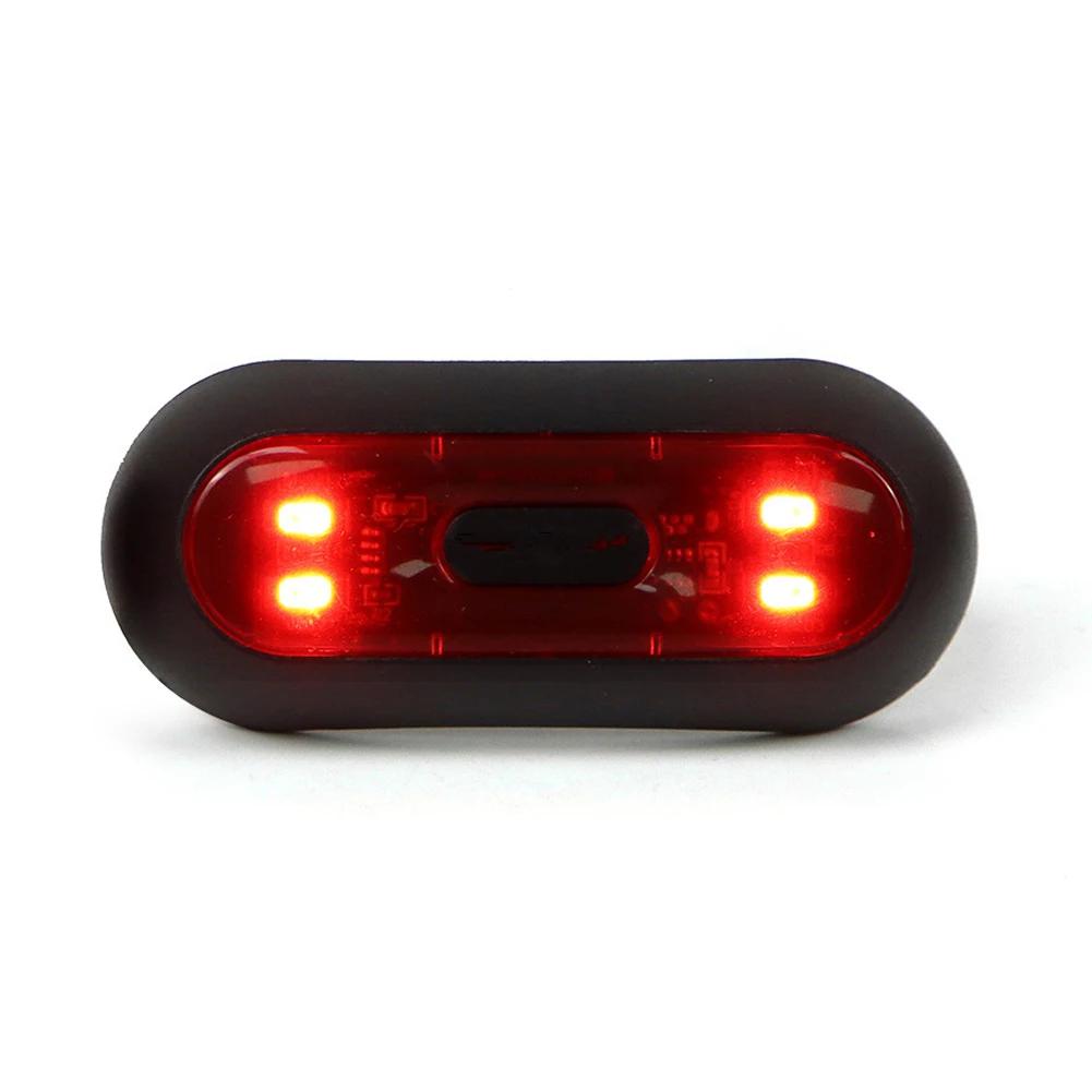

USB Rechargeable Motorcycle Helmet Strobe Light Safety Taillight Signal Lamp for Bike And Bicycle Riding красный