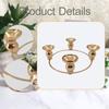 4 Cup Candle Holder Stand Birthday Gift Tea Table Ornament Iron for Office