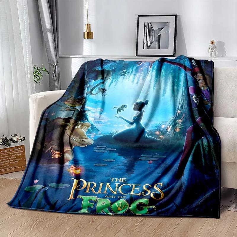 Soft Princess and The Frog Warm Blanket Fluffy Children and Adults Sofa Plush Bedspread Throw Blanket for Sofa Bed