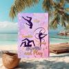 1PC Custom Name Gymnastics Fun Zone Beach Towel Highly Absorbent And Sand-Resistant Towel for Swimming, Pool, Yoga, And Travel Lightweight