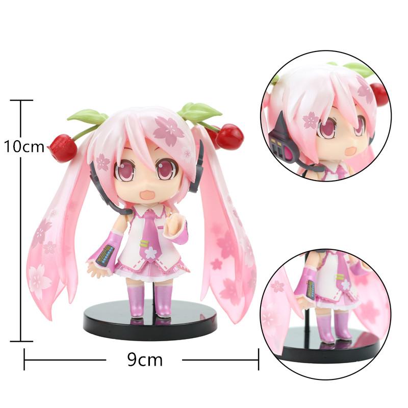 Original New Anime Hatsune Miku 14cm Virtual Singer Manga Statue Figurines  Model Toys computer desk cake decoration cute