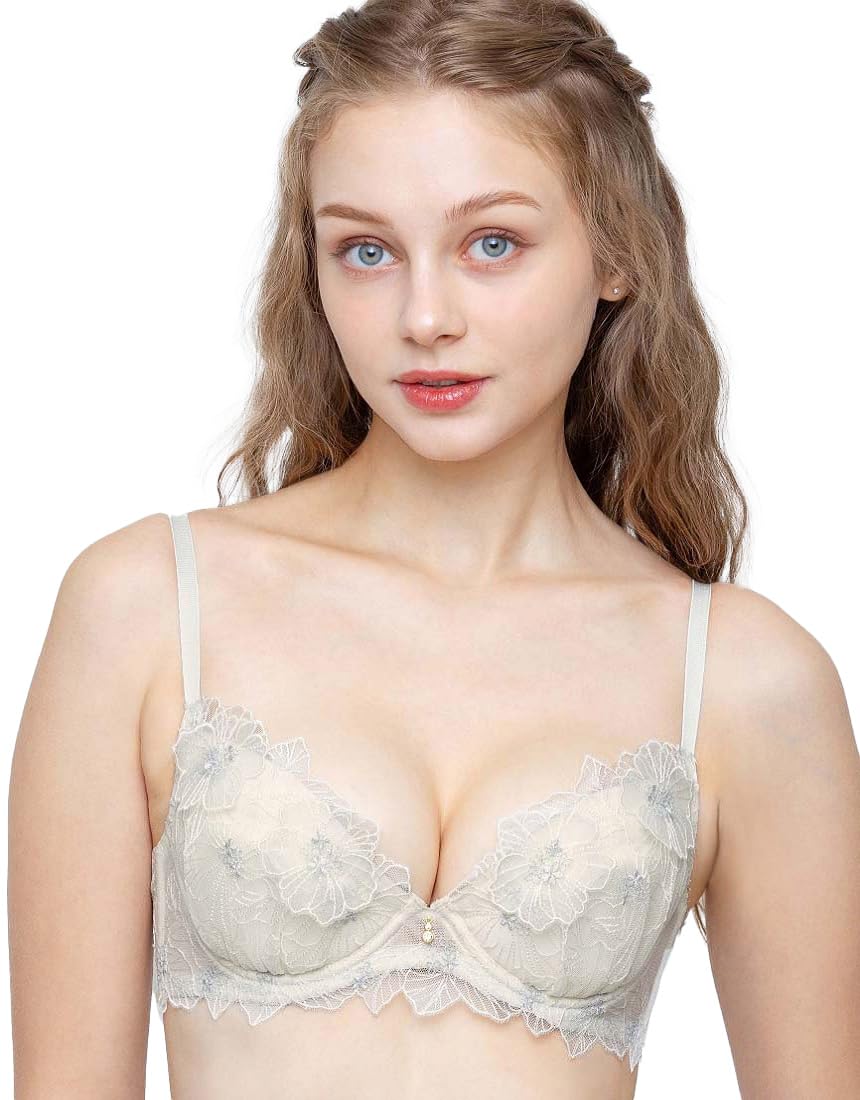 

край чашки не отходит, подходит до большого размера G, бюстгальтер Glamour Rich Volume Up BYJ390 BE D70 [Amphi] Бюстгальтер, увеличивающий декольте, легко, чашка, [Glama-Rich]