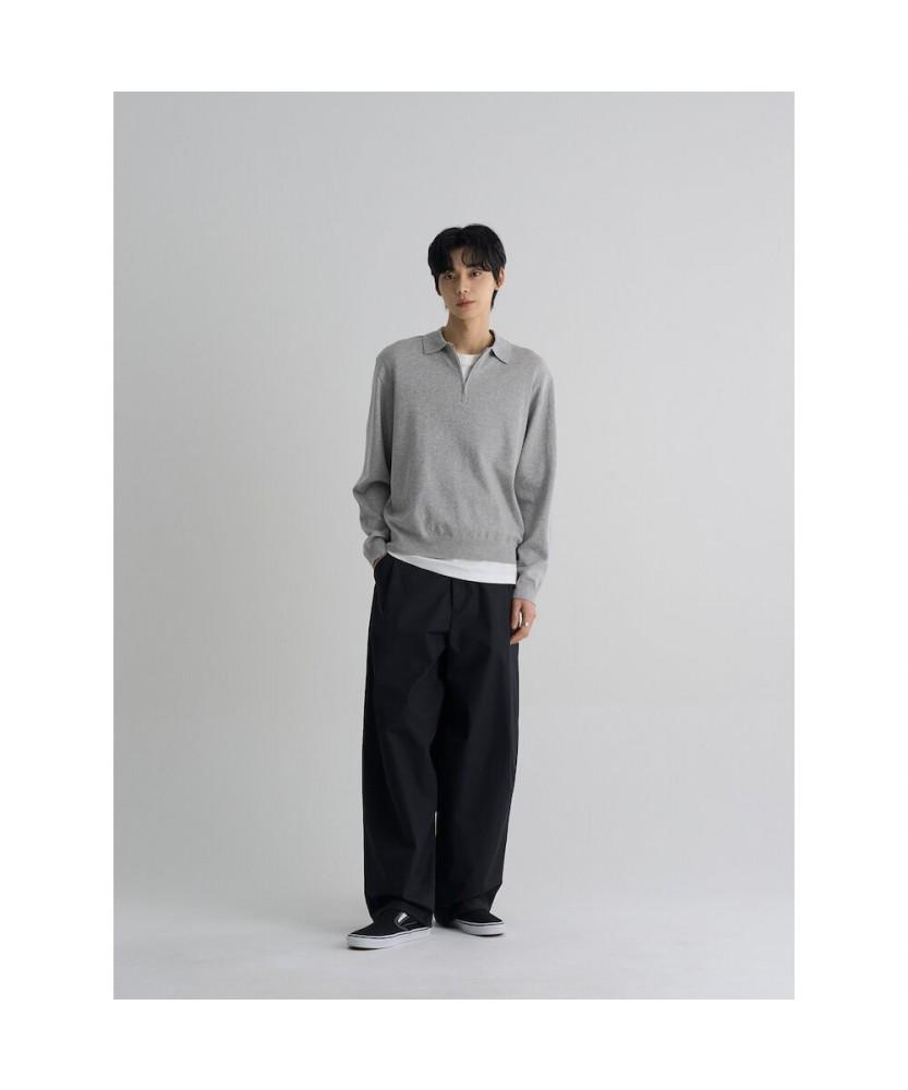 8SECONDS Quarter Zip Knit Pullover Gray
