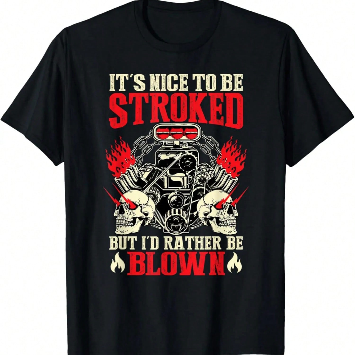 It s Nice To Be Stroked But I d Rather Be Blown Funny Bikers T-Shirt S разноцветный