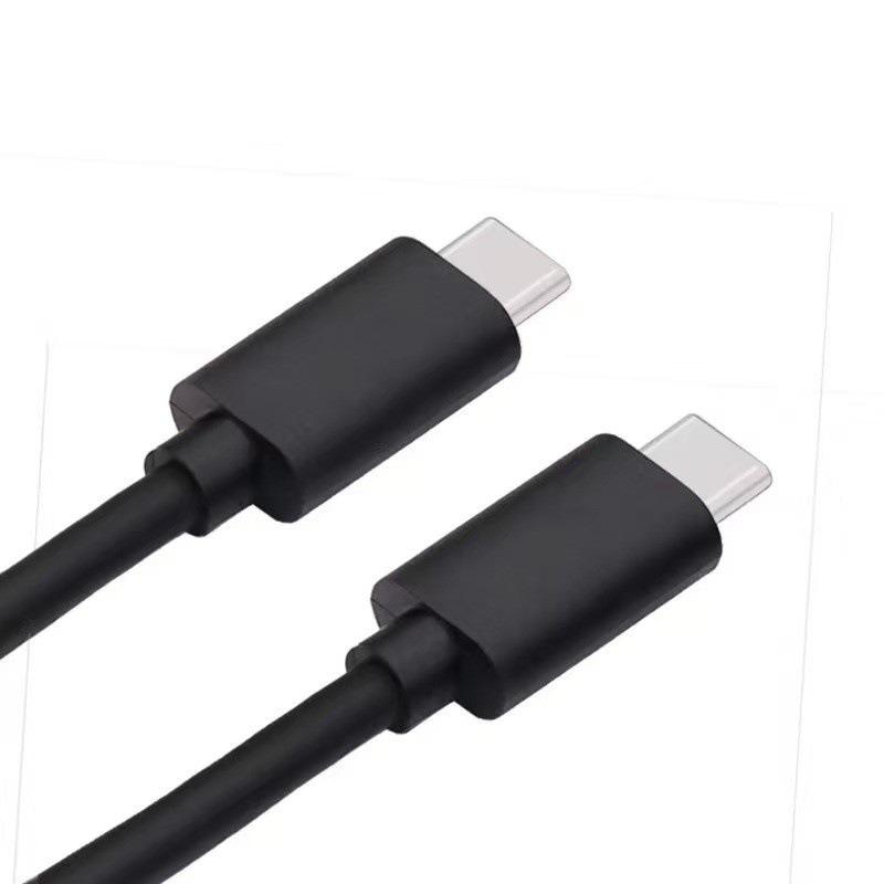 Durable USB C To USB C PD 3A Fast Charge Cable Black PVC Wire 0.5M 1M 1.5M Portable Charging Cord For Type‑C Gadgets