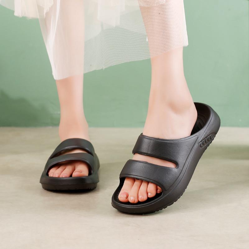 Sommerschuhe Rutschfeste Schuhe mit dicker Sohle für Damen zum Ausgehen Flip-Flops