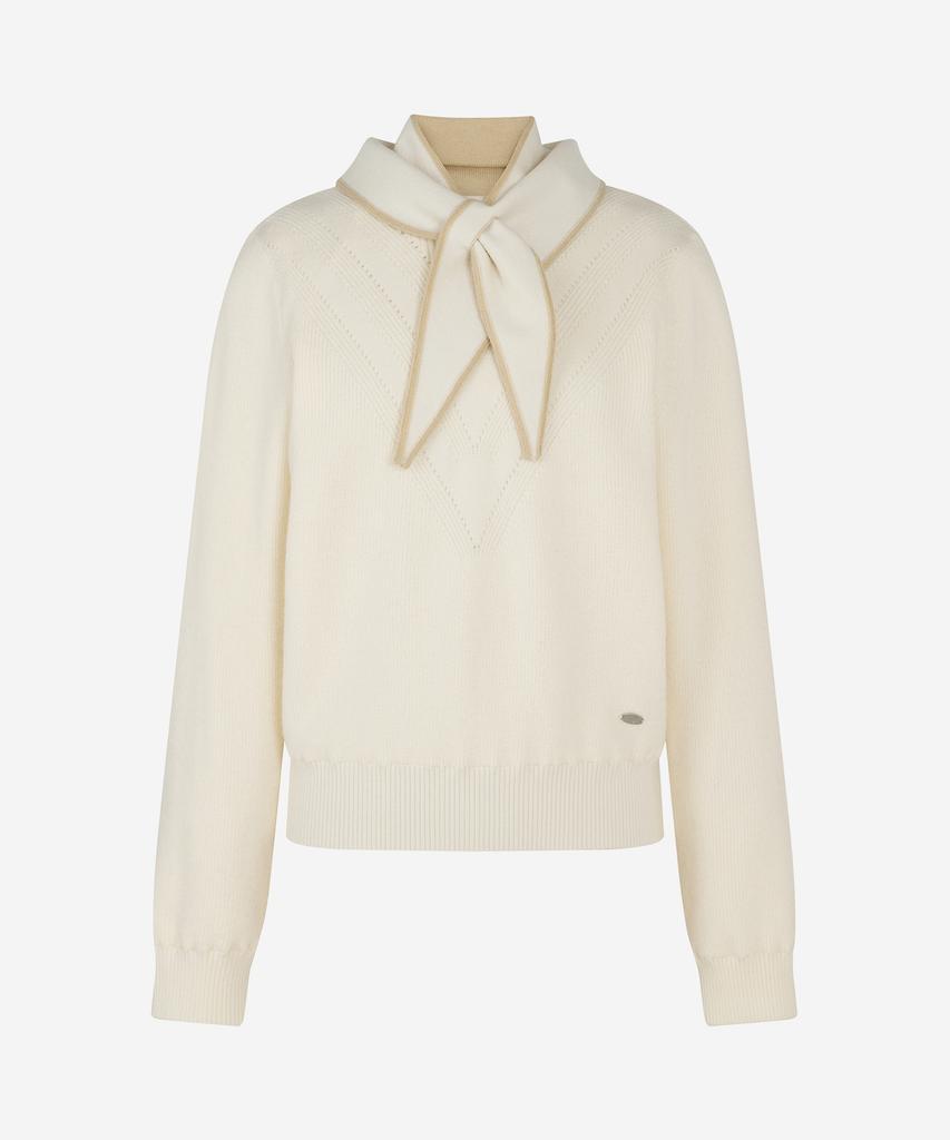 LORDLOAR Muffler Pullover Windproof Knit Ivory