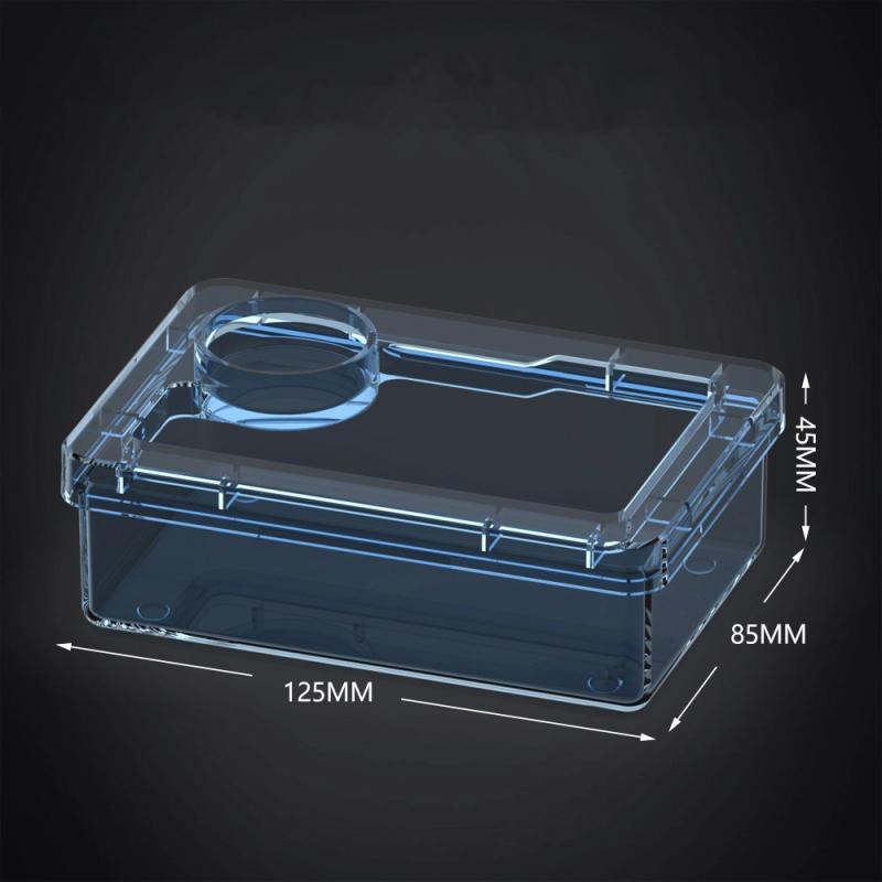 Pet Reptile Lizard Turtle Transparent Feeder Anti-Escape Food Bowl Worm Live Container Reptile Pet Bowls Feeder Pet Supplies