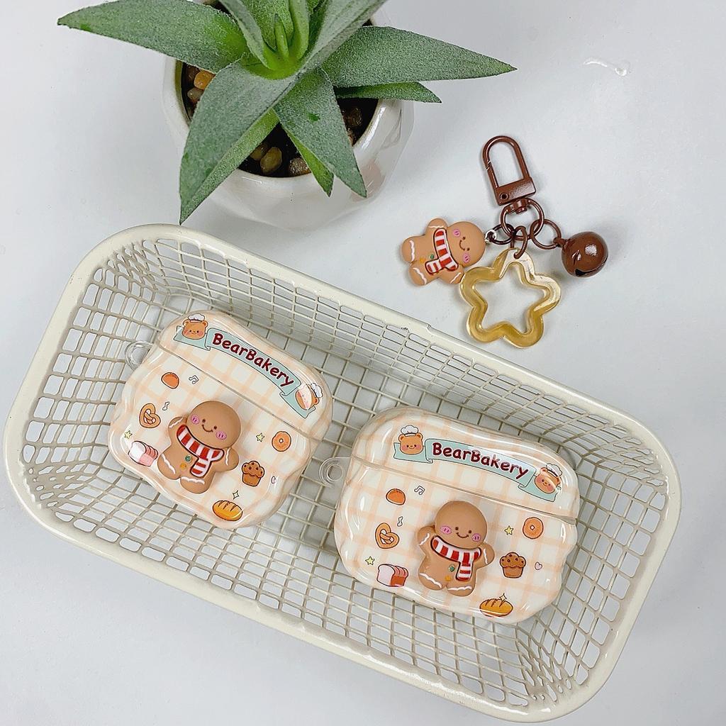 Cute bear biscuits for AirPods 1 protective case 1/1 generation Apple AirPods pro1 earphone case female