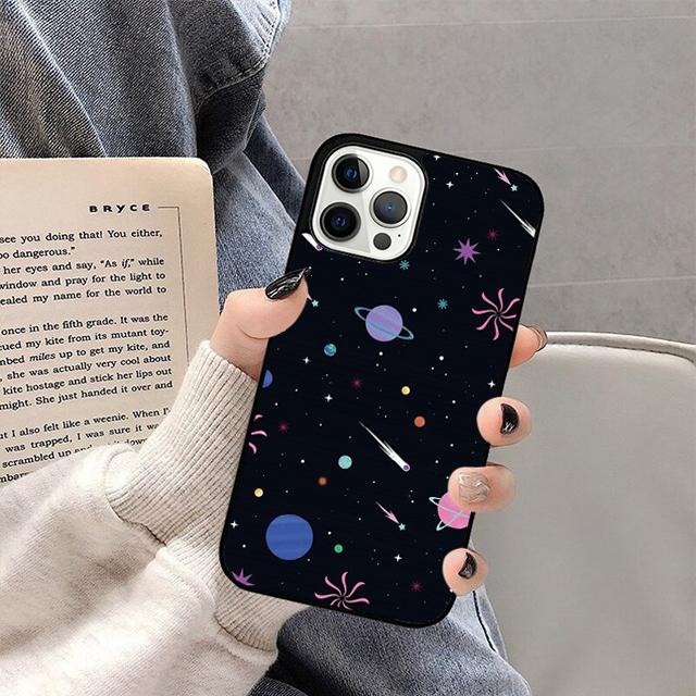 Aesthetic Planet Phone Case For iPhone 17 Air 14 13 12 16Pro Max 15 Plus Max Cover Shell Coque