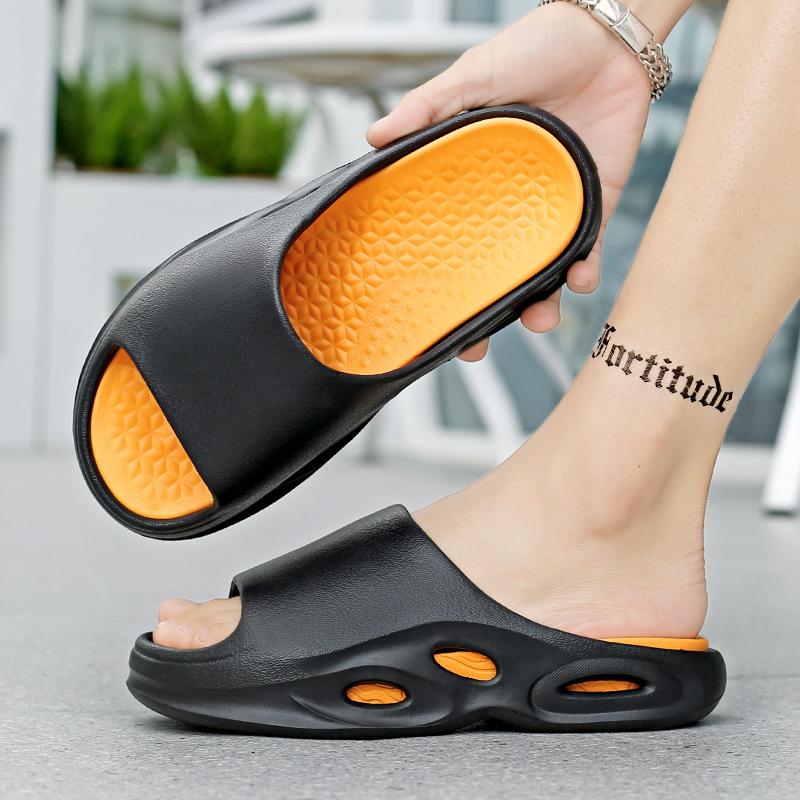 Step On Shit Slippers Fashionable Versatile Personality Thick Indoor Bathroom Non-slip Soft Bottom Comfortable Couple One-word Drag Tide Drag