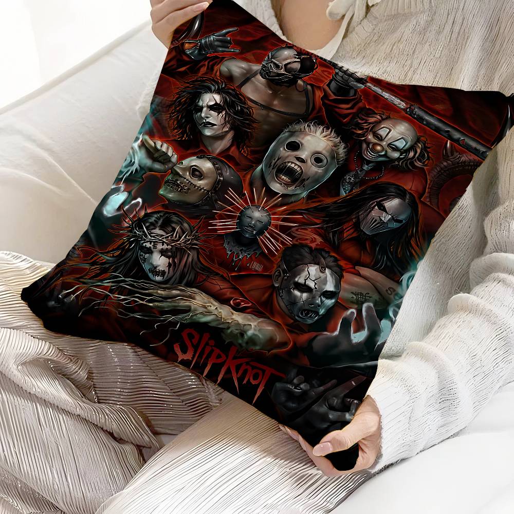 Band Rap Music S-Slipknot Cushion Cover Inches Farmhouse Decor Home Throw Pillow Covers For Couch Decorations