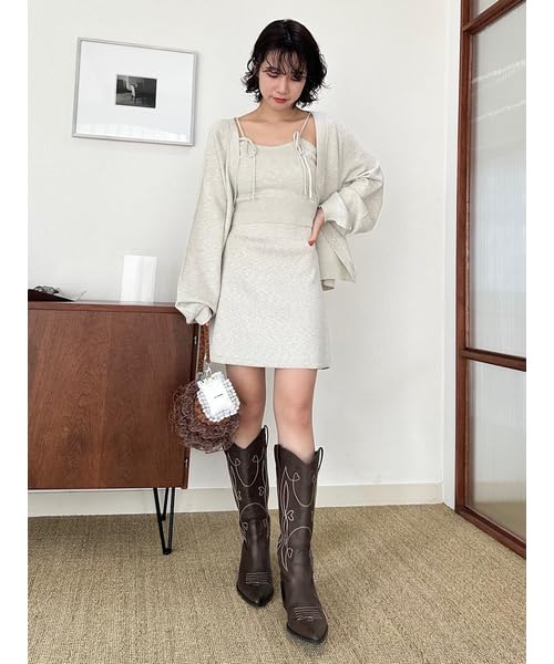 Lily Brown Knit Set LWNO251093 IVR 3-Piece Women's