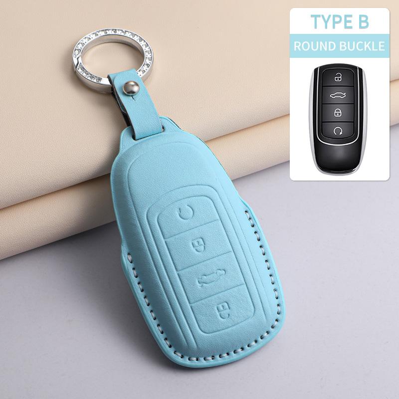 For Chery Tiggo 5 7 8 Tiggo 8 3x Arrizo 5 6 Pro Gx 5x EQ7 Jaecoo J7 7 J8 Omoda 5 C5 PU Car Keychain Shell Holder Car Accessories