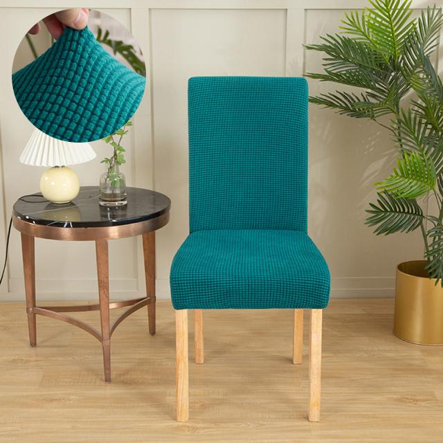 Anti -Dirty Jacquard Chair Covers Soild Colour Soft Spandex Chair Slipcovers Dust Proof Protective For Dining Room Kitchen Home