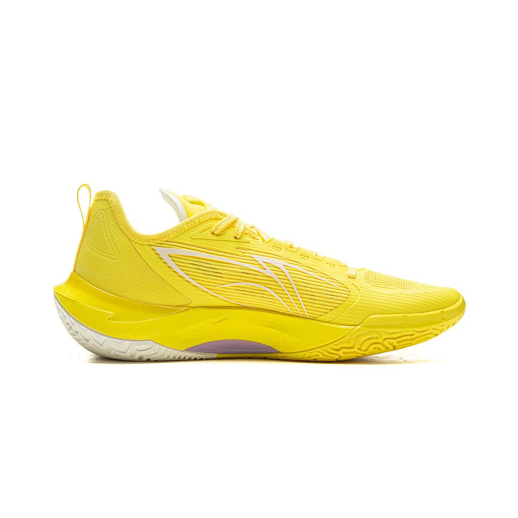 New LiNing Cushioning, Slip Resistant, Abrasion Resistant, Rebound Grip Low Top Basketball Shoes Men's Lustrous Yellow ABAU083-14