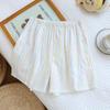 Women's Pure Cotton Double-Layer Gauze Printed Pajama Shorts - Summer Loose Fit, Versatile for Home or Outdoors