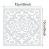 1Pc 15x15cm Beautiful Mandala Pattern Hollow Carving Stenclis Wall Brick Painting Auxiliary Spray Paint Coloring Mold White PET